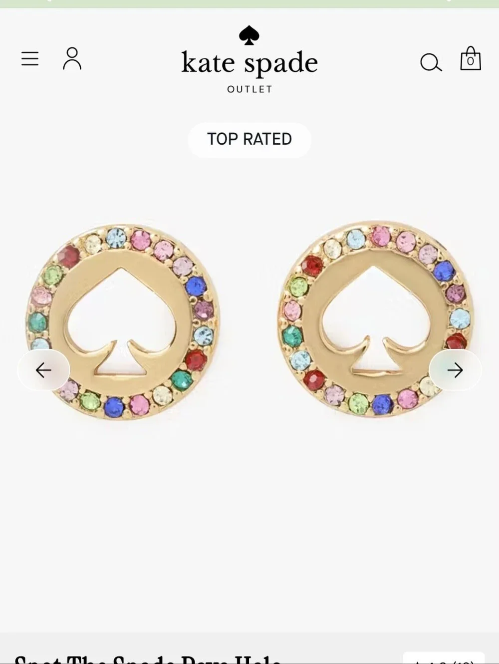 NWT Kate Spade Multicolor Spot The Spade Stud Earrings
